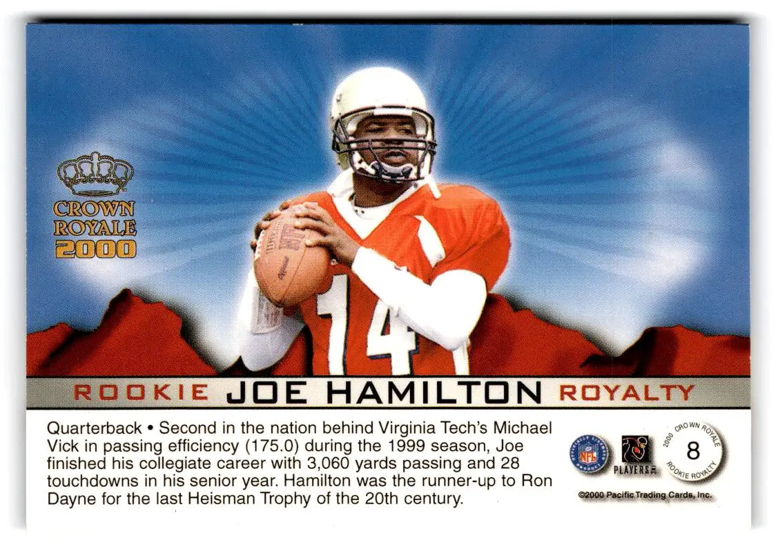 2000 Pacific Crown Royale #8 Joe Hamilton Rookie Royalty - Football Card Single