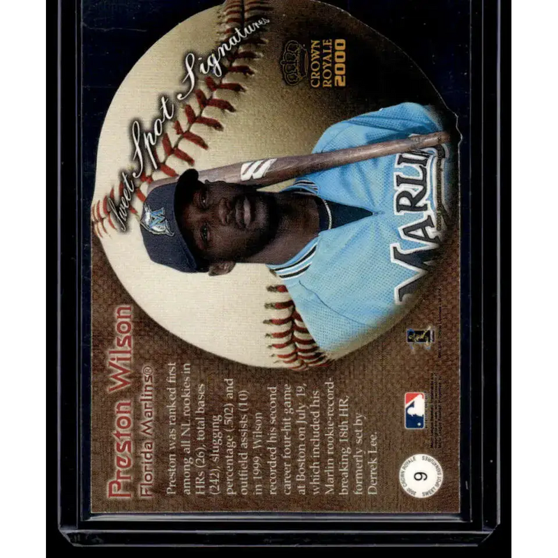 2000 Pacific Crown Royale #9 Preston Wilson Texas Rangers NM-MT Auto Baseball Card - Baseball Card Single