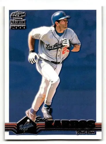 Eric Karros Los Angeles Dodgers baseball card from 2000 Pacific Paramount series