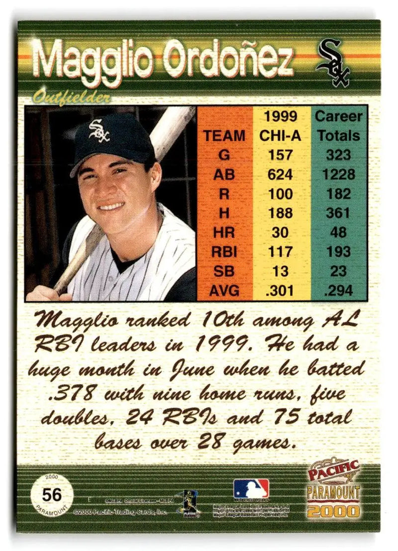 2000 Pacific Paramount #56 Magglio Ordonez - Baseball Card Single