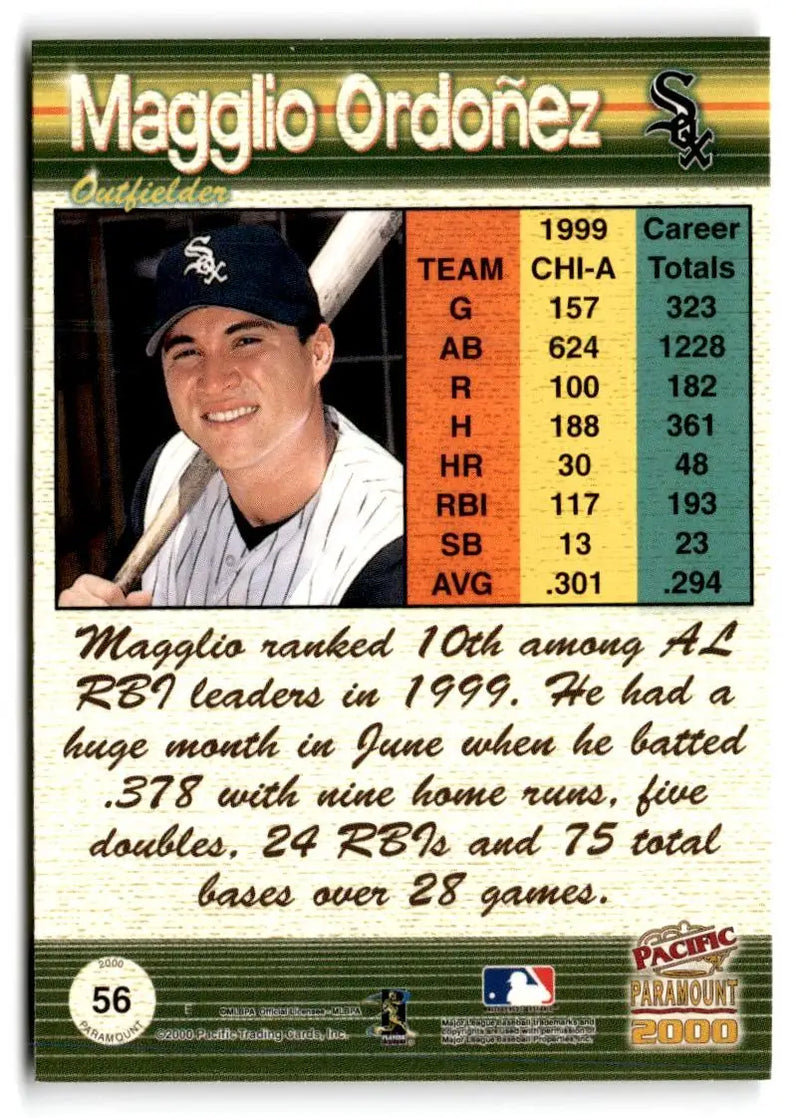 2000 Pacific Paramount #56 Magglio Ordonez Copper - Baseball Card Single