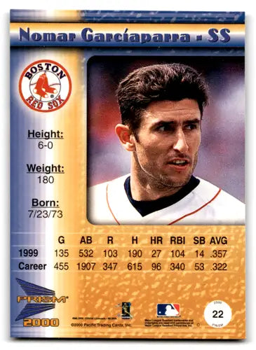 2000 Pacific Prism #22 Nomar Garciaparra NM-MT Red Sox ID:72020 - Baseball Card Single