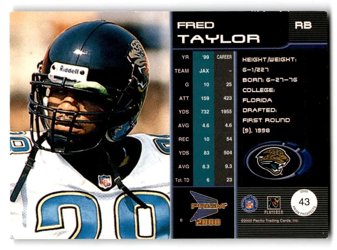 2000 Pacific Prism Prospects #43 Fred Taylor - Football Card Single