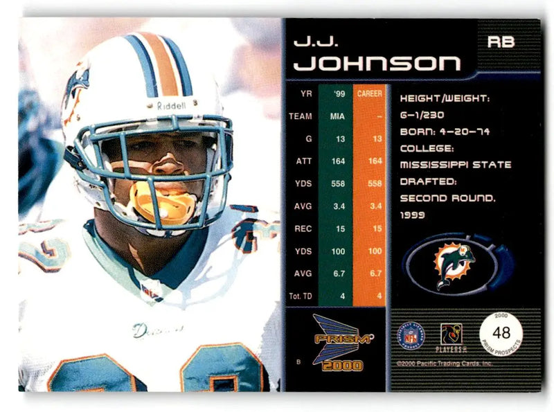 2000 Pacific Prism Prospects #48 J.J. Johnson - Football Card Single