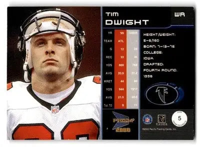 2000 Pacific Prism Prospects #5 Tim Dwight - Football Card Single