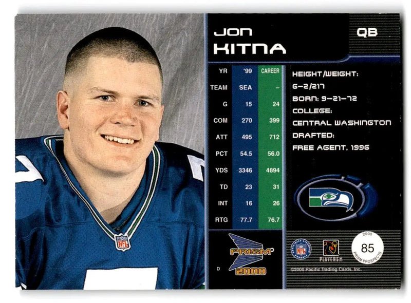 2000 Pacific Prism Prospects #85 Jon Kitna - Football Card Single