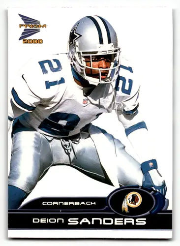 Deion Sanders football card from Pacific Prism Prospects with original gloss in the 2000 Pacific Prism collection