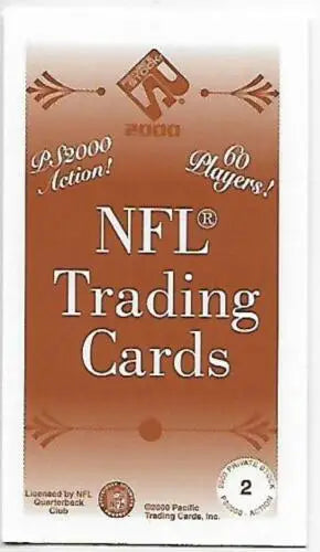 NFL trading card pack featuring 2000 Pacific Private Stock Jake Plummer with original gloss
