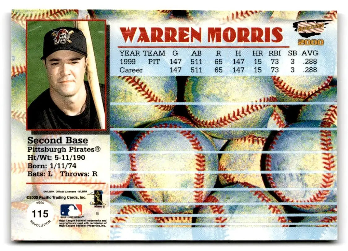 2000 Pacific Revolution #115 Warren Morris - Baseball Card Single