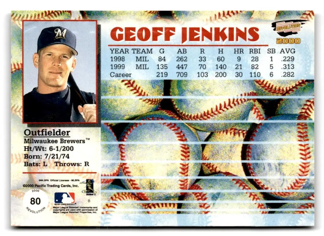 2000 Pacific Revolution #80 Geoff Jenkins - Baseball Card Single