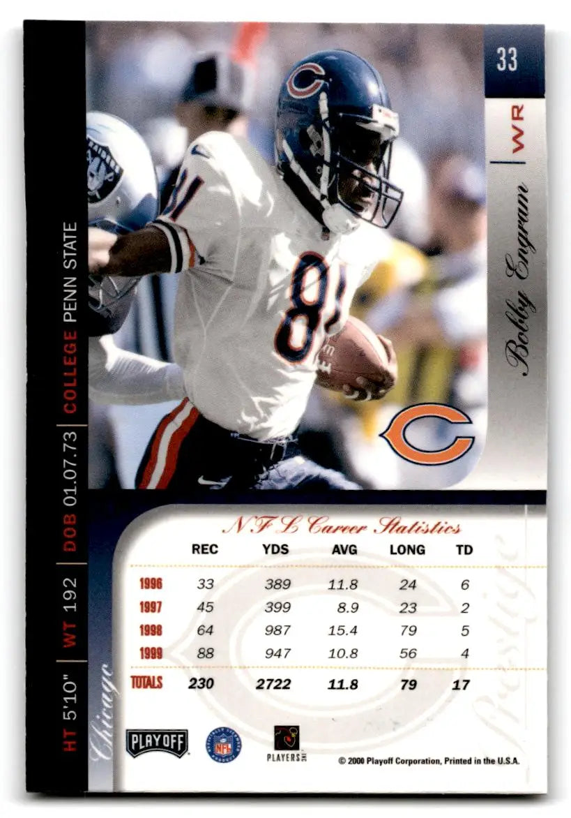 2000 Playoff Prestige #33 Bobby Engram - Football Card Single