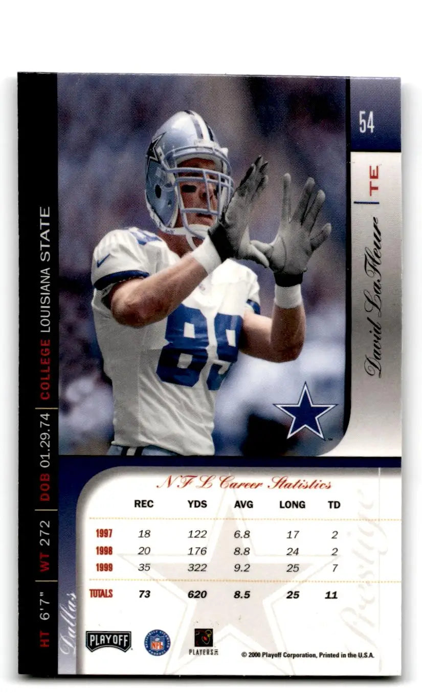 2000 Playoff Prestige #54 David LaFleur - Football Card Single