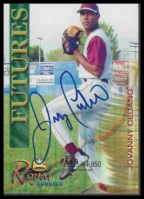 2000 Royal Rookies Futures Autographs #7 Jovanny Cedeno - Baseball Card Single