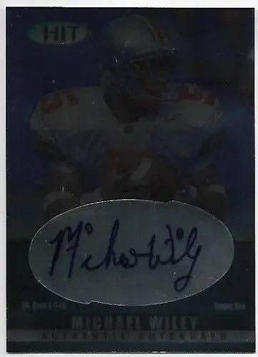 2000 SAGE HIT Autographs Emerald #5 Michael Wiley NM Near Mint Auto Cow ID:34482 - Football Card Single
