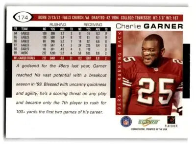 2000 Score #174 Charlie Garner - Football Card Single