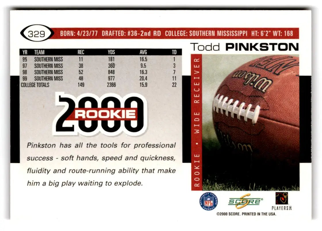 2000 Score #329 Todd Pinkston - Baseball Card Single