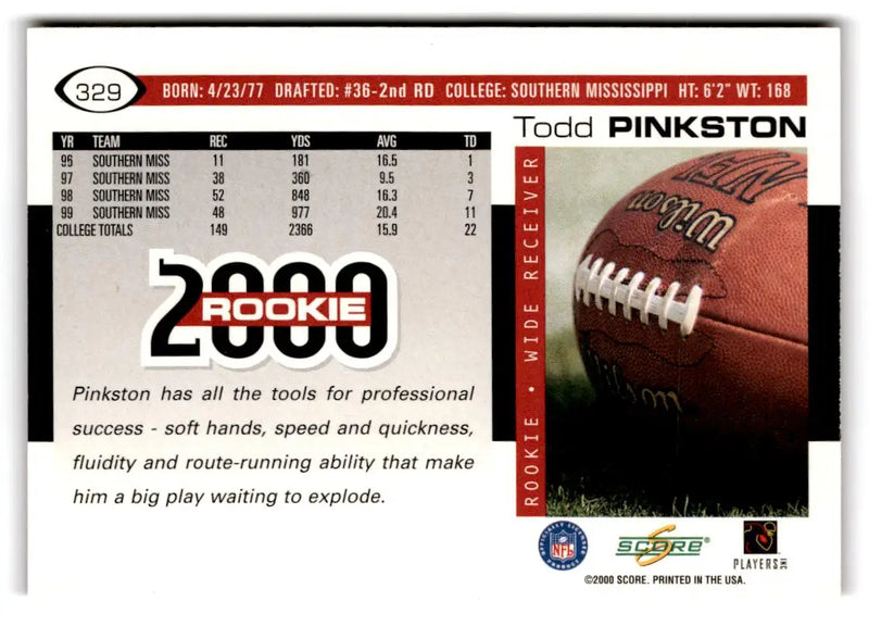 2000 Score #329 Todd Pinkston - Baseball Card Single