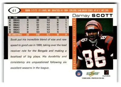 2000 Score #41 Darnay Scott - Football Card Single