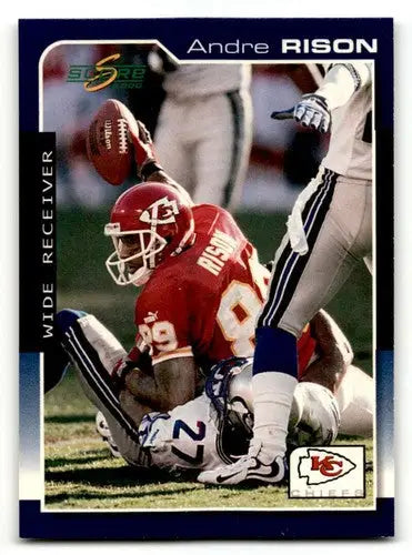 Original gloss of Andre Rison Kansas football card from 2000 Score Kansas City Chiefs