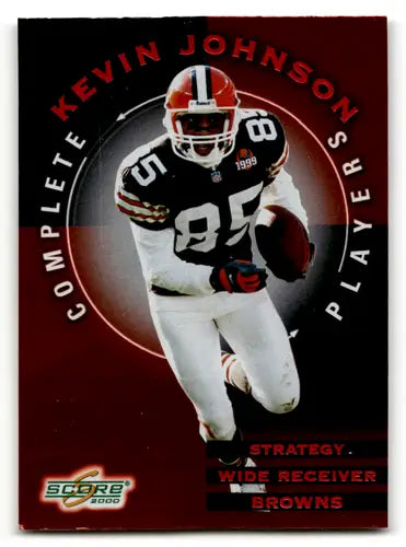 Kevin Johnson football card from 2000 Score Complete Players collection featuring Browns