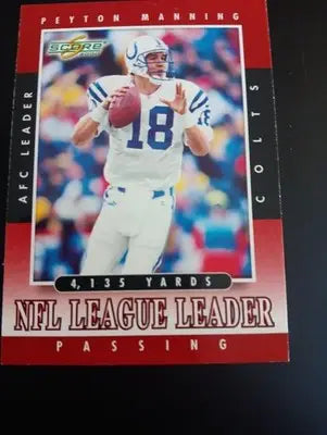 2000 Score - NFL League Leader Peyton Manning #258. Colts. NRMT+ - Football Card Single