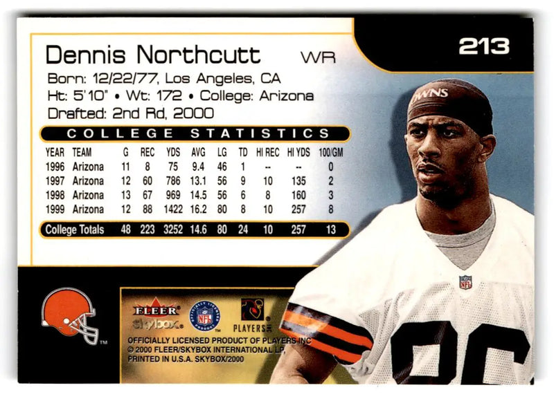 2000 SkyBox #213 Dennis Northcutt - Football Card Single
