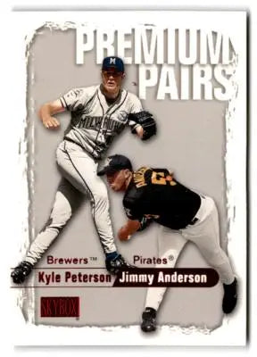 Baseball card featuring Jimmy Anderson and Jimmy Anderson Ruby Red from 2000 SkyBox