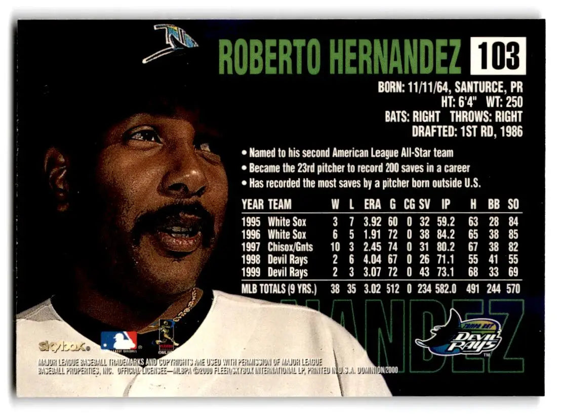 2000 SkyBox Dominion #103 Roberto Hernandez - Baseball Card Single
