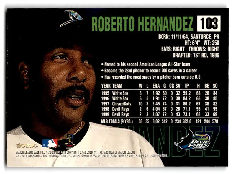 2000 SkyBox Dominion #103 Roberto Hernandez - Baseball Card Single