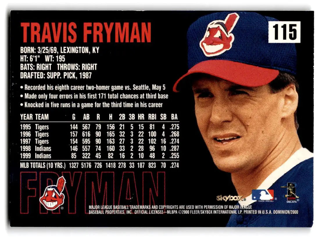 2000 SkyBox Dominion #115 Travis Fryman - Baseball Card Single
