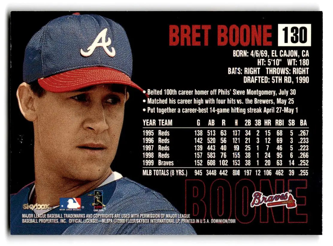 2000 SkyBox Dominion #130 Bret Boone - Baseball Card Single