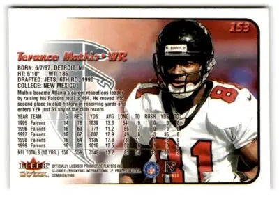 2000 SkyBox Dominion #153 Terance Mathis - Football Card Single