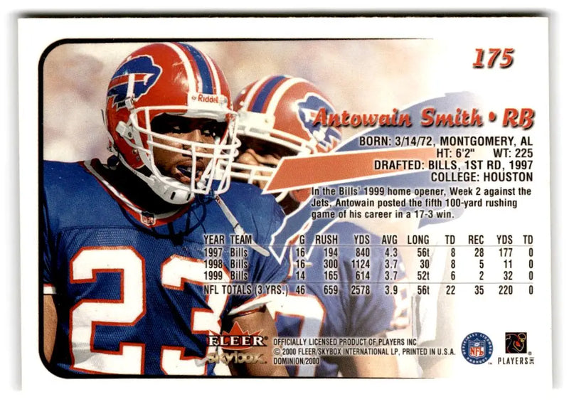2000 SkyBox Dominion #175 Antowain Smith - Football Card Single