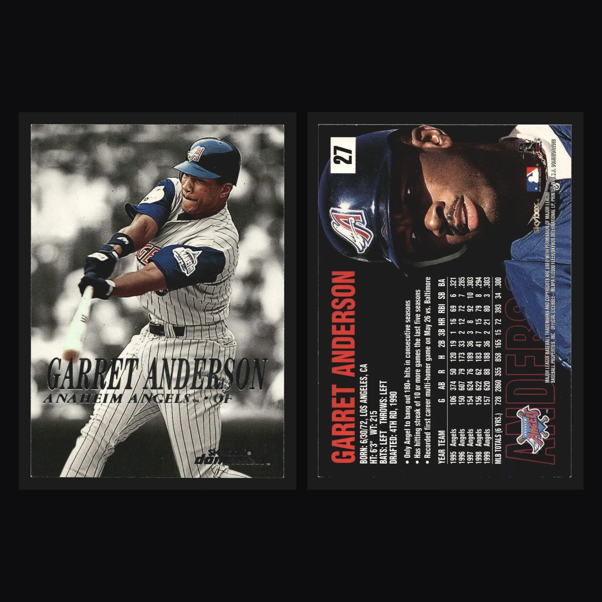 2000 SkyBox Dominion #27 Garret Anderson Anaheim Angels - Baseball Card Single