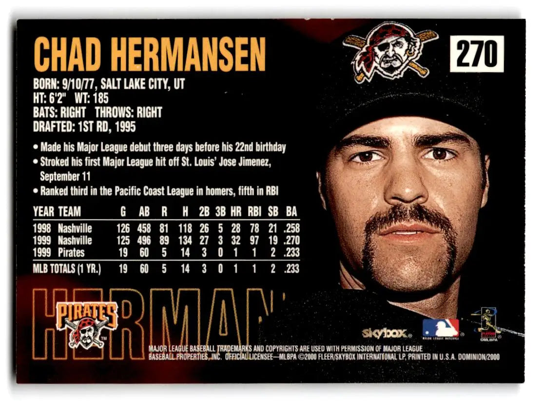 2000 SkyBox Dominion #270 Chad Hermansen - Baseball Card Single