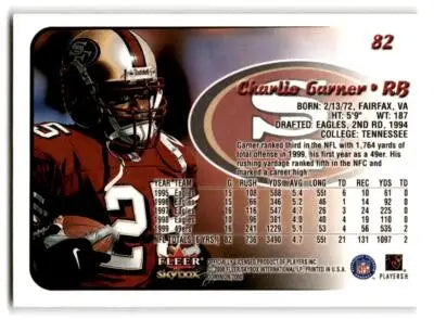 2000 SkyBox Dominion #82 Charlie Garner - Football Card Single