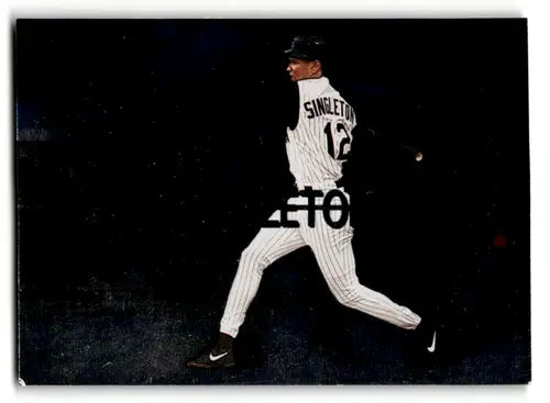 Original gloss SkyBox Dominion Chris Singleton baseball player swinging bat card image