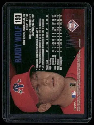 2000 SkyBox Dominion Randy Wolf #193 Baseball - Baseball Card Single