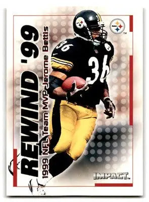 2000 Skybox Football Impact Jerome Bettis Rewind ’99 #24 RN Pittsburgh Steelers - Football Card Single