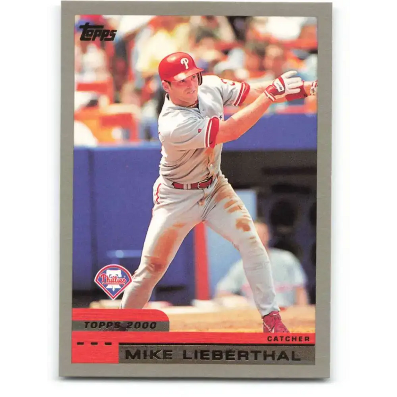 2000 Topps #10 Mike Lieberthal EX Excellent Philadelphia Phillies Baseball Card - Baseball Card Single