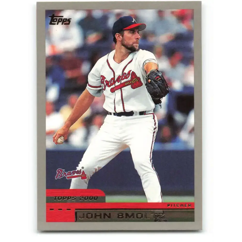 2000 Topps #125 John Smoltz EX Excellent Atlanta Braves Baseball Card - Baseball Card Single