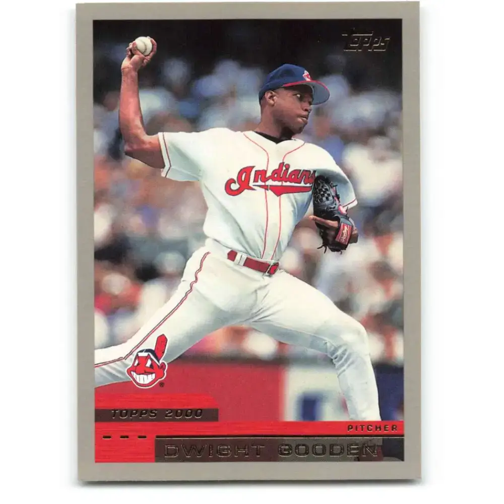 2000 Topps #131 Dwight Gooden EX Excellent Cleveland Indians Baseball Card - Baseball Card Single