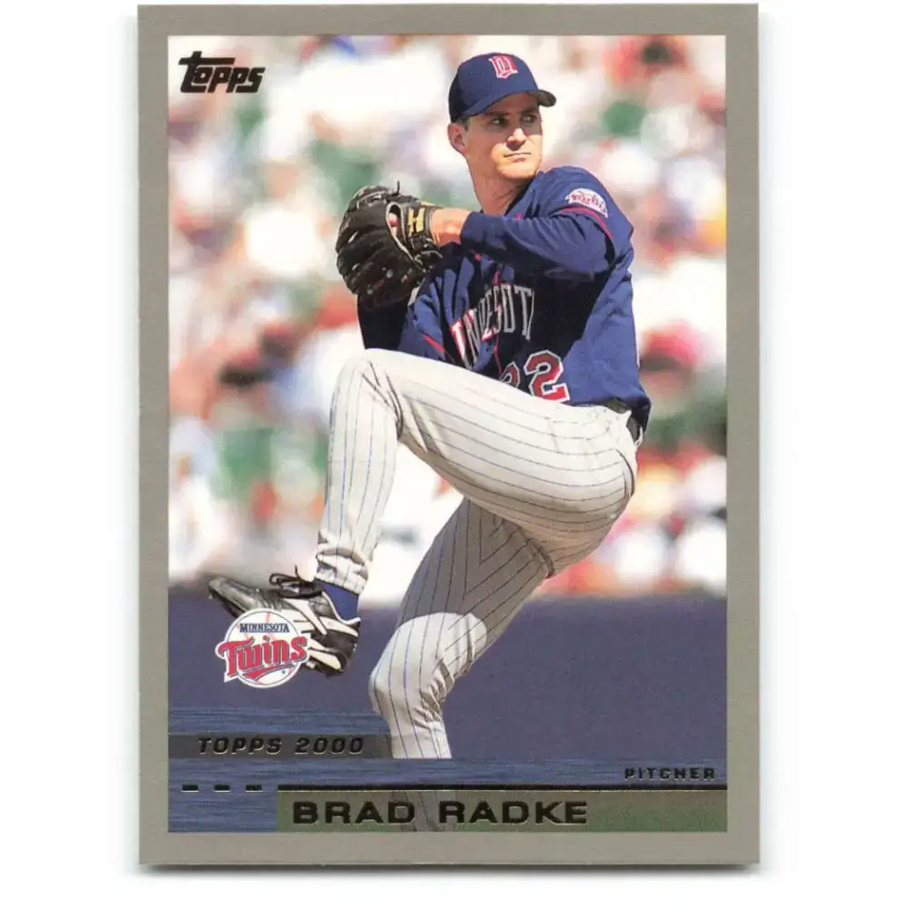 2000 Topps #14 Brad Radke EX Excellent Minnesota Twins Baseball Card - Baseball Card Single