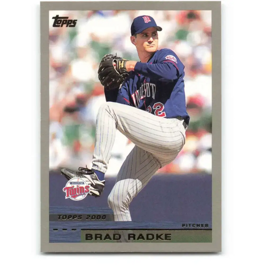 2000 Topps #14 Brad Radke EX Excellent Minnesota Twins Baseball Card