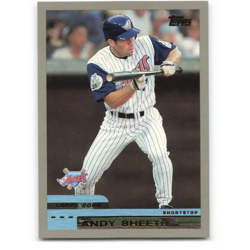2000 Topps #149 Andy Sheets EX Excellent Anaheim Angels Baseball Card - Baseball Card Single