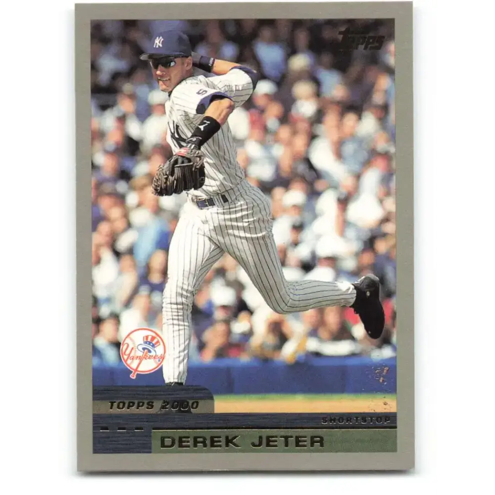 2000 Topps #15 Derek Jeter EX Excellent New York Yankees Baseball Card - Baseball Card Single