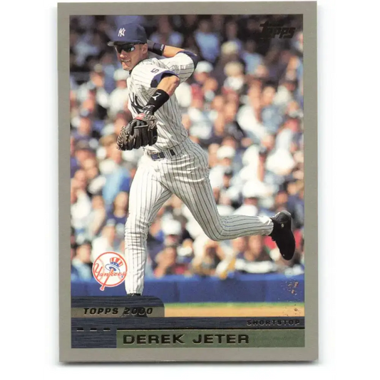 2000 Topps #15 Derek Jeter EX Excellent New York Yankees Baseball Card - Baseball Card Single