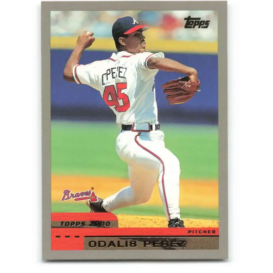 2000 Topps #158 Odalis Perez EX Excellent Atlanta Braves Baseball Card