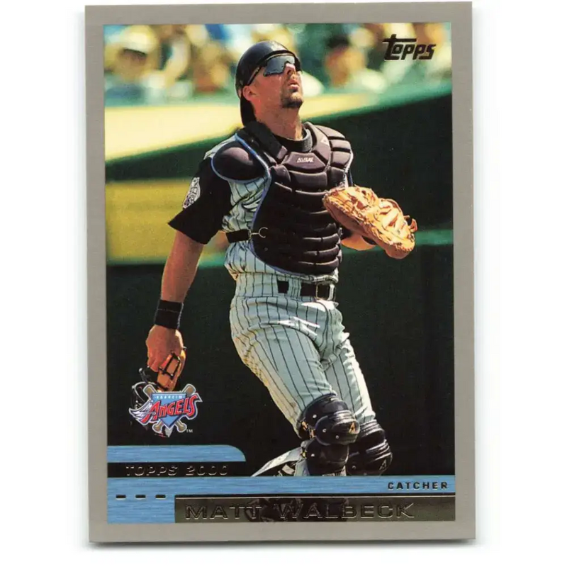 2000 Topps #162 Matt Walbeck EX Excellent Anaheim Angels Baseball Card - Baseball Card Single