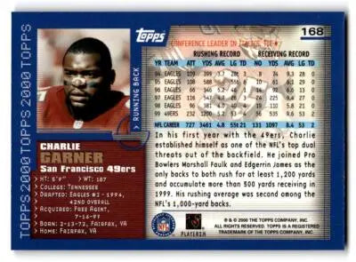 2000 Topps #168 Charlie Garner - Football Card Single